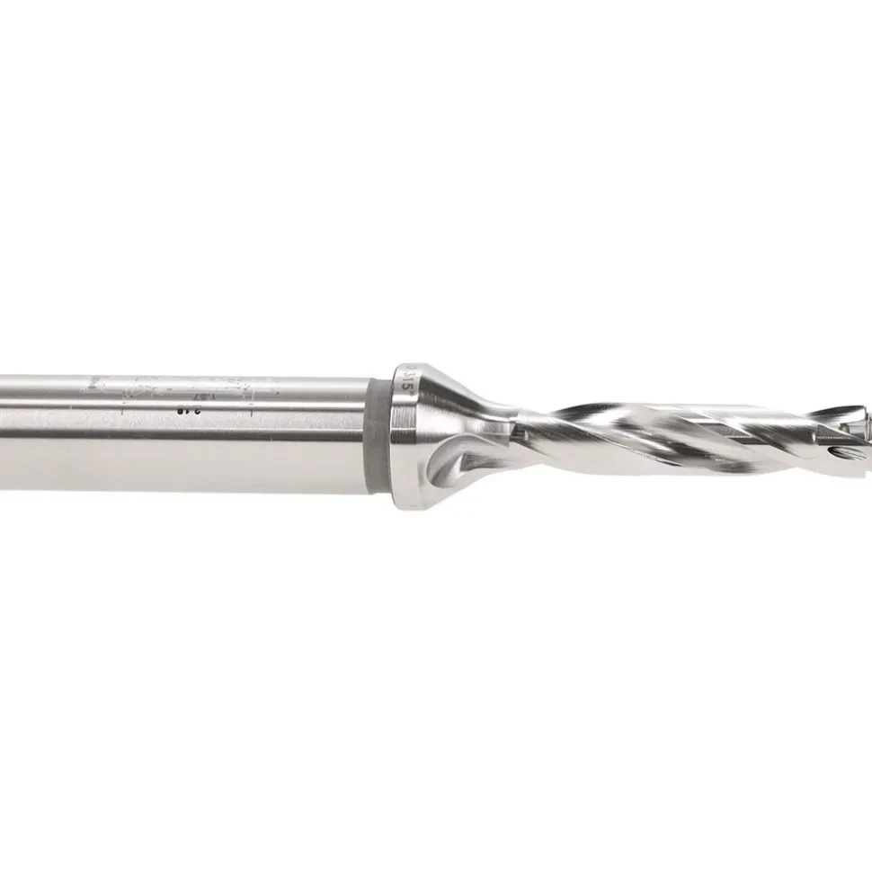 Replaceable-Tip Drill: 0.315 to 0.331" Dia, 1.57" Max Depth, 1/2" Straight-Cylindrical Shank