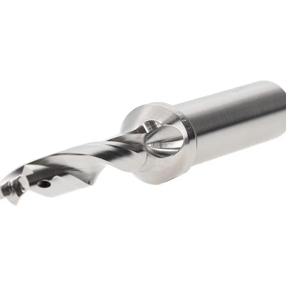 Replaceable-Tip Drill: 0.315 to 0.331" Dia, 1.57" Max Depth, 1/2" Straight-Cylindrical Shank