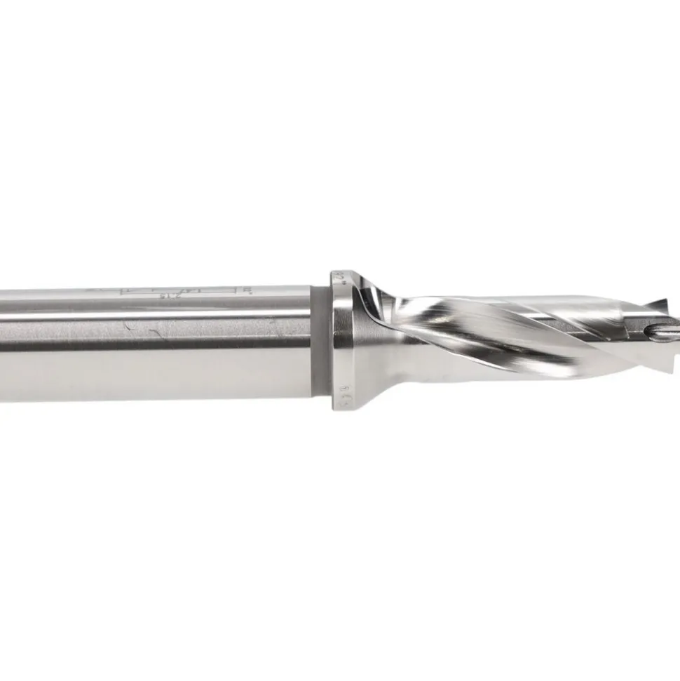 Replaceable-Tip Drill: 0.492 to 0.508" Dia, 1.47" Max Depth, 5/8" Straight-Cylindrical Shank