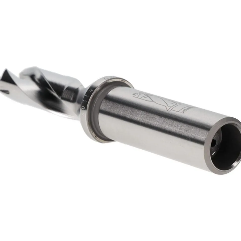 Replaceable-Tip Drill: 0.492 to 0.508" Dia, 1.47" Max Depth, 5/8" Straight-Cylindrical Shank