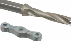 Replaceable-Tip Drill: 0.63 to 0.665" Dia, 3.15" Max Depth, 3/4" Weldon Flat Shank