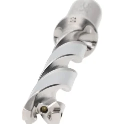 Replaceable-Tip Drill: 0.532 to 0.548" Dia, 4-1/4" Max Depth, 0.63" Weldon Flat Shank