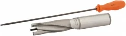 Replaceable-Tip Drill: 30.16 to 30.66 mm Dia, 90.49 mm Max Depth, 31.75 mm Straight-Cylindrical Shank