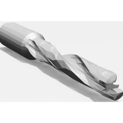 Replaceable-Tip Drill: 20.5 to 21 mm Dia, 110 mm Max Depth, 25 mm Whistle Notch Shank