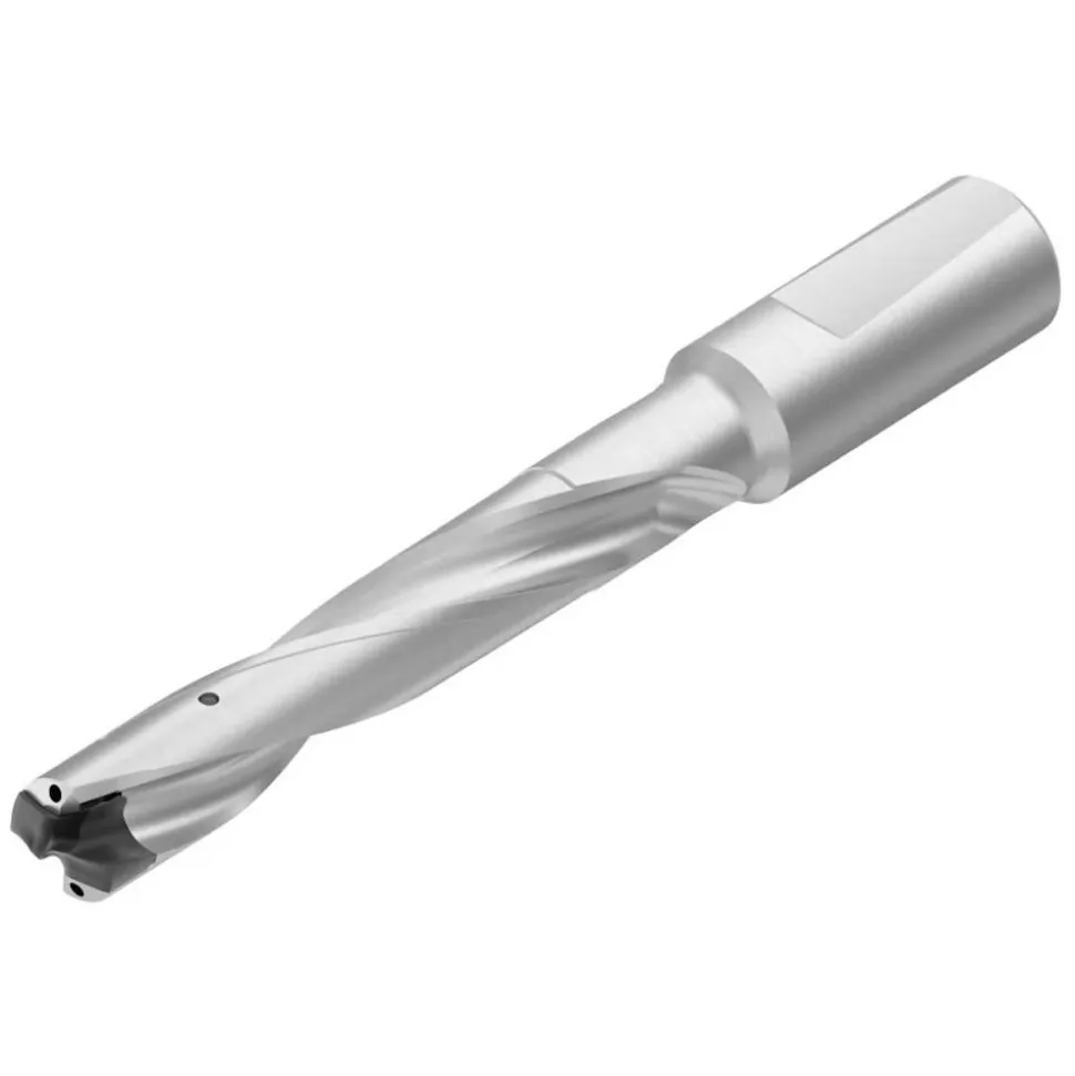 Replaceable-Tip Drill: 20.5 to 21 mm Dia, 110 mm Max Depth, 25 mm Whistle Notch Shank