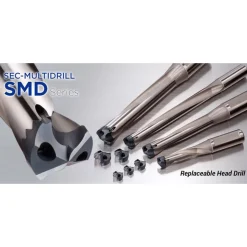 Replaceable-Tip Drill: 14.51 to 15.5 mm Dia, 3.346" Max Depth, 3/4" Weldon Flat Shank