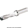 Replaceable-Tip Drill: 38.1 to 40 mm Dia, 7-1/2" Max Depth, 1-1/2" Straight-Cylindrical Shank