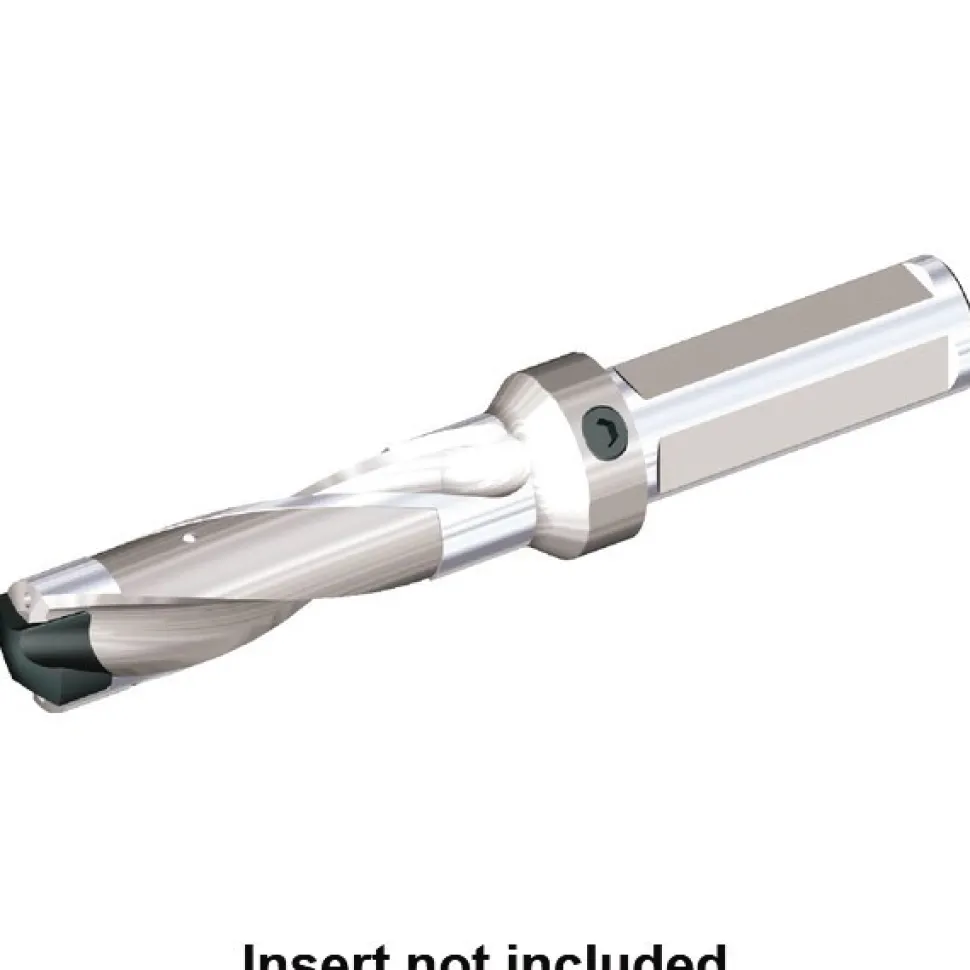 Replaceable-Tip Drill: 38.1 to 40 mm Dia, 7-1/2" Max Depth, 1-1/2" Straight-Cylindrical Shank
