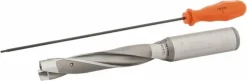 Replaceable-Tip Drill: 20.64 to 21.14 mm Dia, 109.98 mm Max Depth, 25.4 mm Straight-Cylindrical Shank