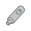 Replaceable Tip Milling Shank: Series Minimaster, 25 mm Projection, 3/4" 87 ° Shank