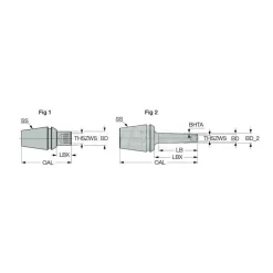 Replaceable Tip Milling Shank: Series Multimaster, 10.5 mm Projection