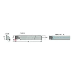 Replaceable Tip Milling Shank: Series Multimaster, 8 mm 90 ° Shank
