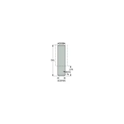 Replaceable Tip Milling Shank: Series Minimaster, 20 mm Projection, 1/2" Keyway Shank