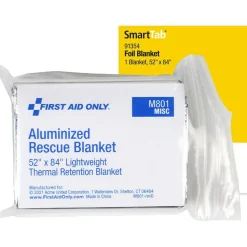 Rescue Blankets: Type: Rescue, Emergency; Material: Aluminum; Overall Length: 52.0000; Overall Width: 84