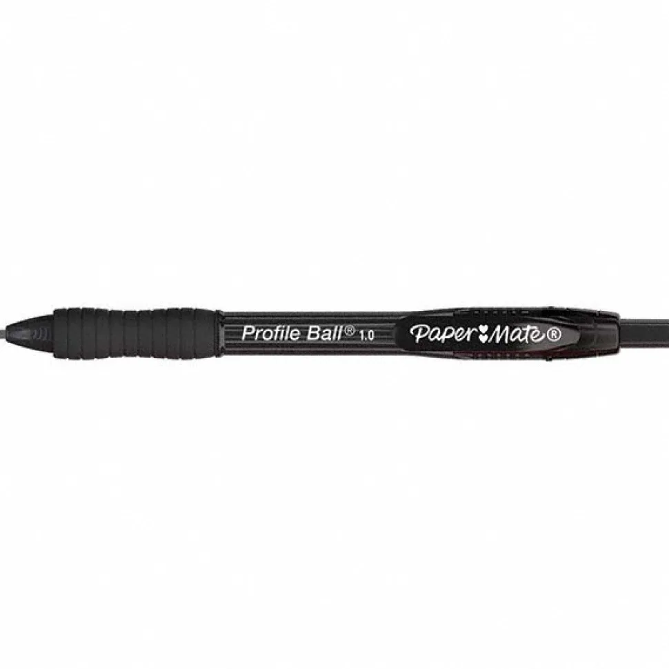 Retractable Ball Point Pen: 1 mm Tip, Black Ink