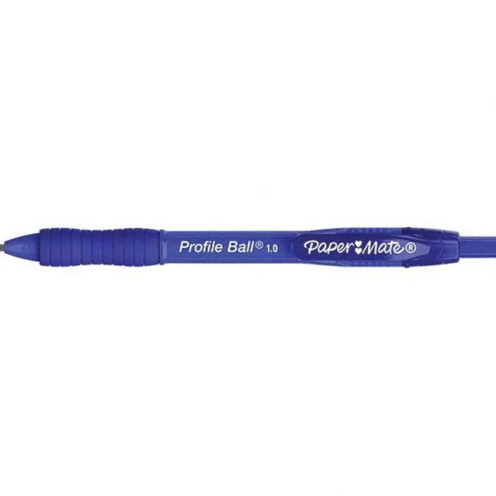 Retractable Ball Point Pen: 1 mm Tip, Blue Ink