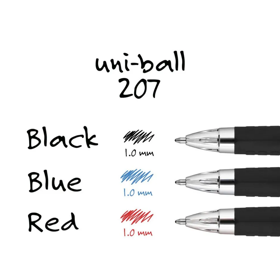Retractable Pen: 1 mm Tip, Blue Ink