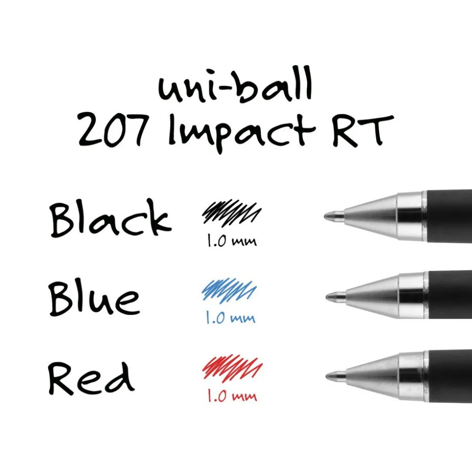 Retractable Pen: 1 mm Tip, Blue Ink