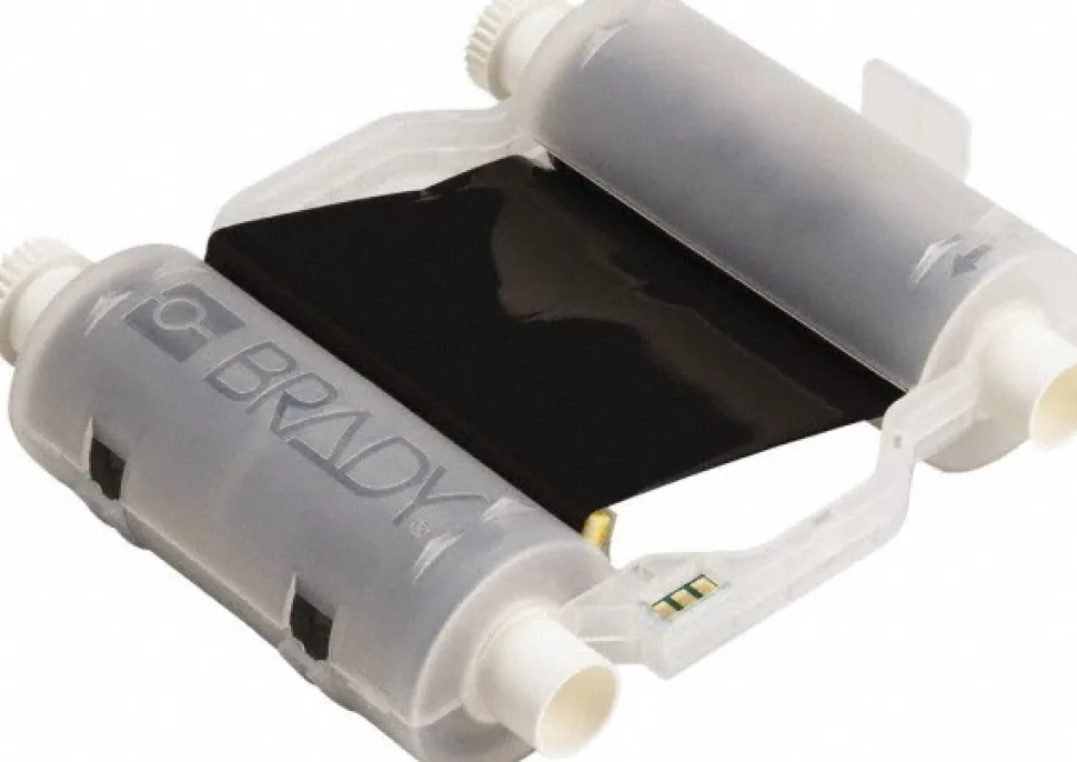 Ribbon Cartridge: 4.33" Wide, 200' Long, Black, Resin