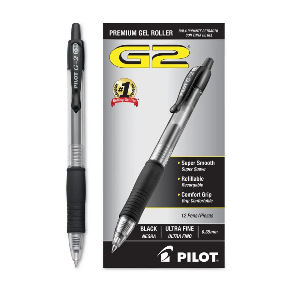 Roller Ball Pen: Conical Tip, Black Ink