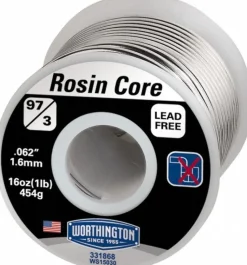 Rosin Core Solder: 3% Rosin Core & 97% Tin & Copper