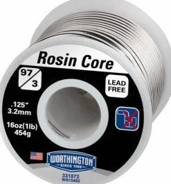 Rosin Core Solder: Tin, 1/8" Dia