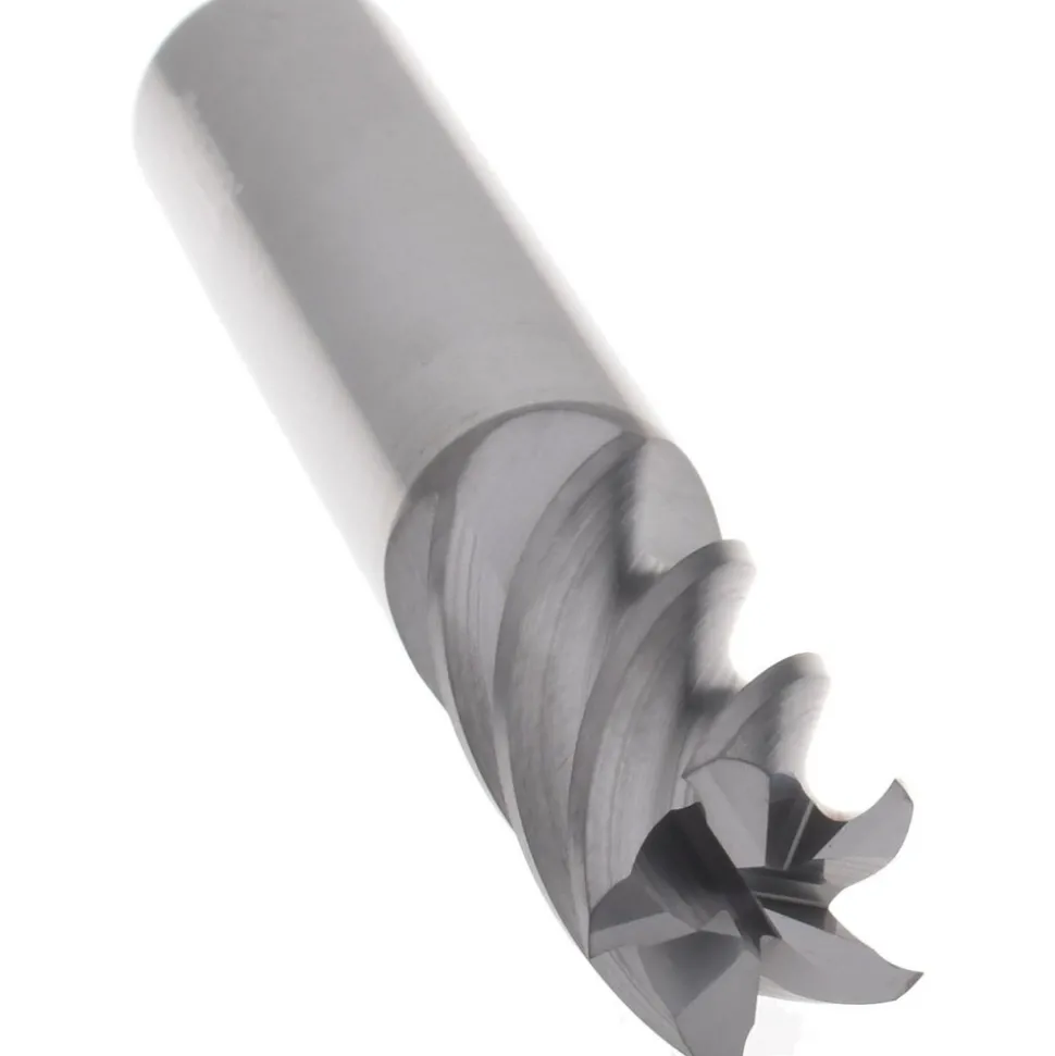 Roughing & Finishing End Mill: 1/2" Dia, 5 Flute, Solid Carbide