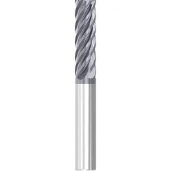 Roughing & Finishing End Mill: 1/2" Dia, 6 Flute, Solid Carbide