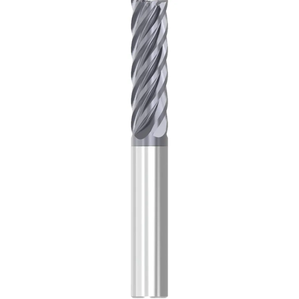 Roughing & Finishing End Mill: 1/2" Dia, 6 Flute, Solid Carbide