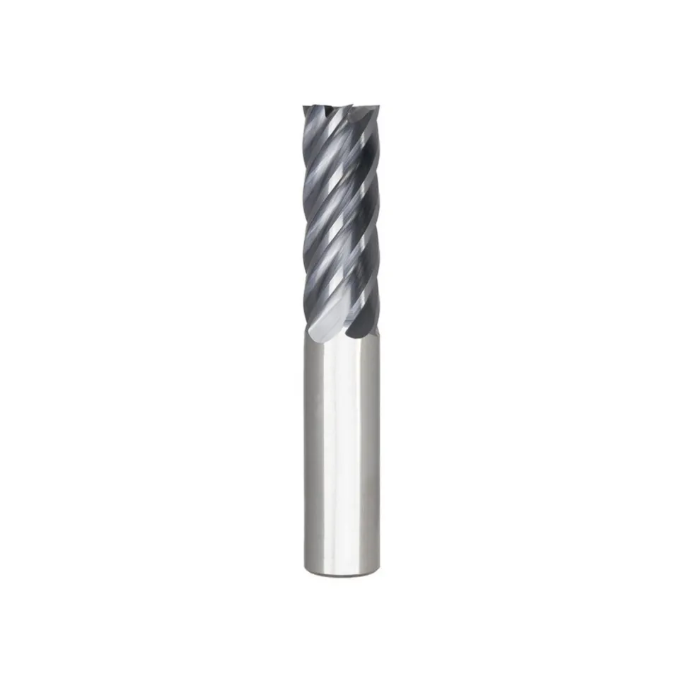 Roughing & Finishing End Mill: 1/2" Dia, 6 Flute, Solid Carbide