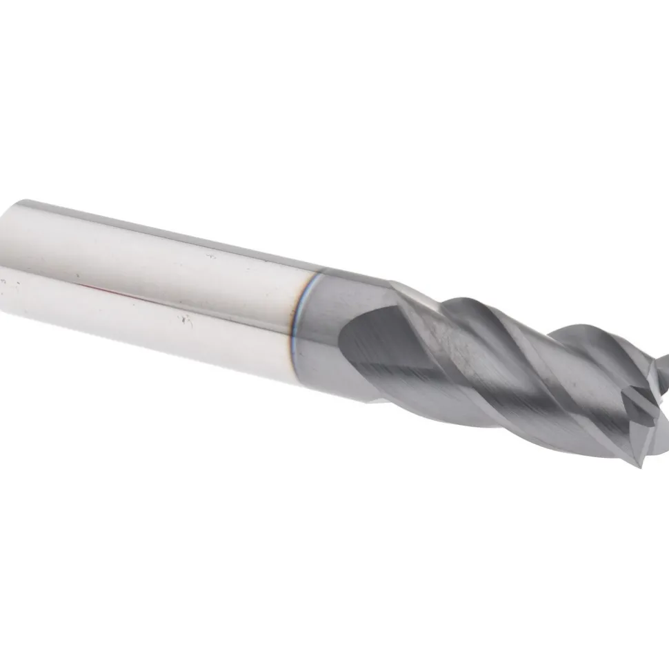Roughing & Finishing End Mill: 1/2" Dia, 4 Flute, Solid Carbide