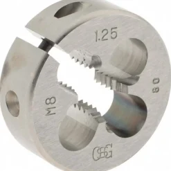 Round Die: M8x1.25, 25.00 mm OD, High-Speed Steel