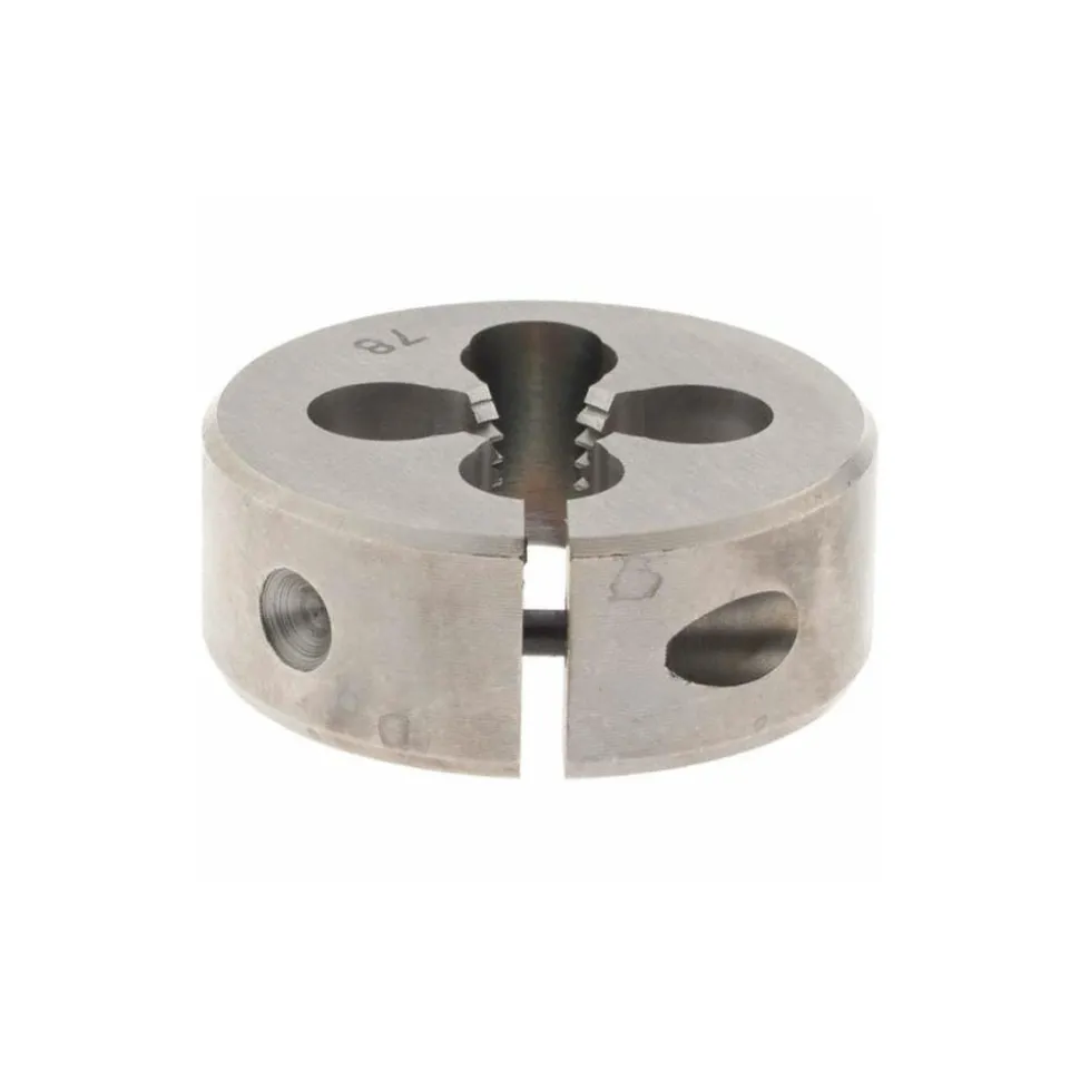 Round Die: 1/4-28, 1" OD, High-Speed Steel