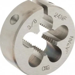 Round Die: 3/8-24, 1" OD, High-Speed Steel