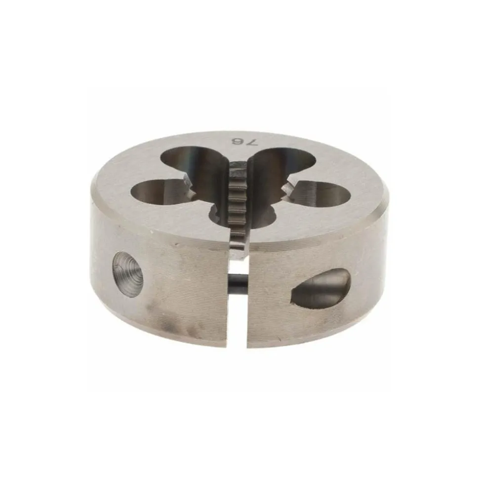 Round Die: 3/8-24, 1" OD, High-Speed Steel