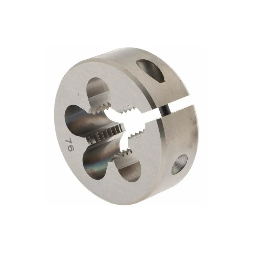 Round Die: 3/8-24, 1" OD, High-Speed Steel