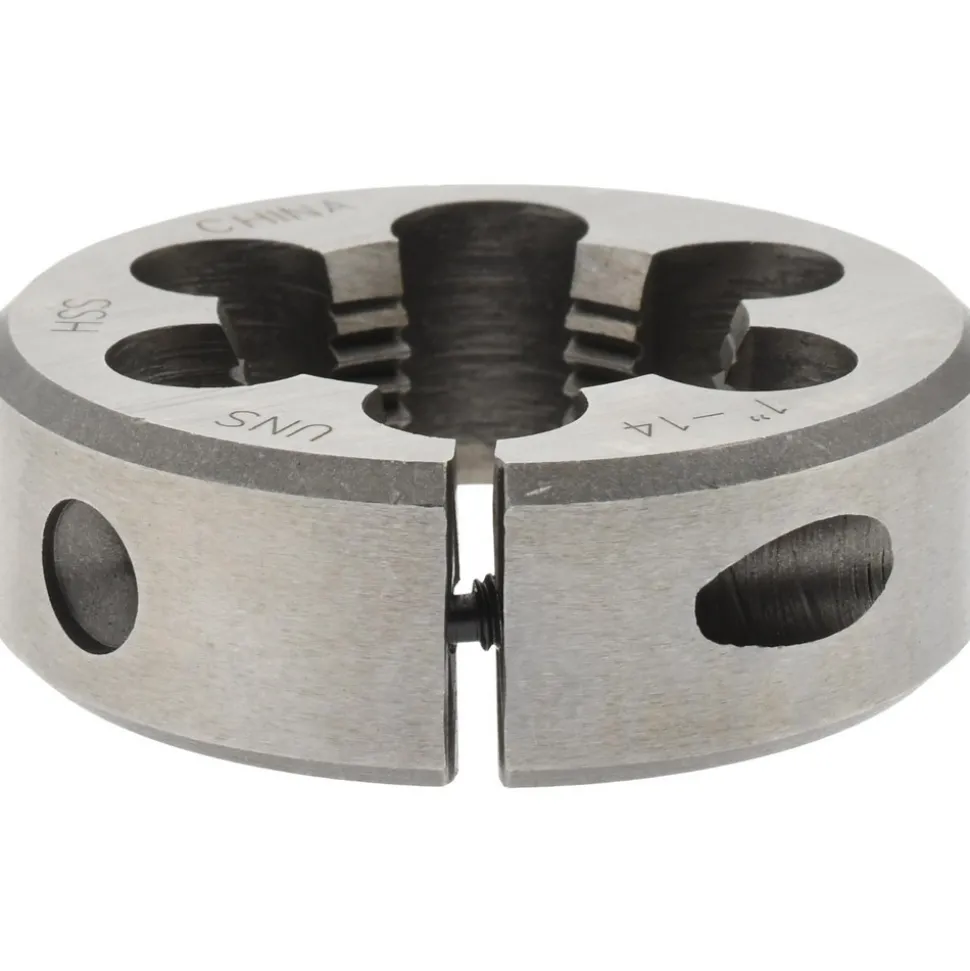 Round Die: 1-14, 2" OD, High-Speed Steel