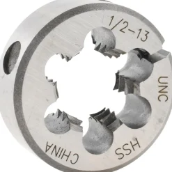 Round Die: 1/2-13, 1" OD, High-Speed Steel