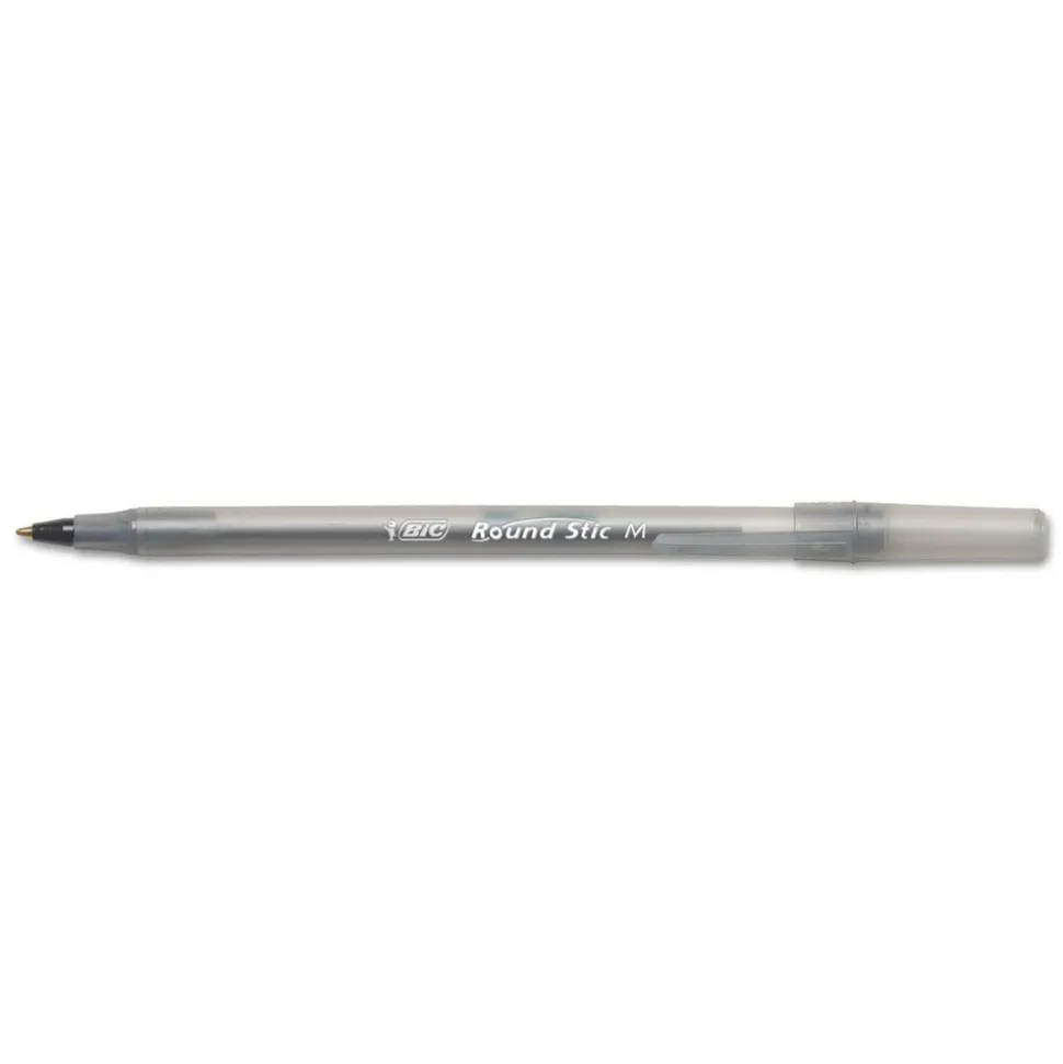 Round Stick Grip Pen: Ball Tip, Black Ink
