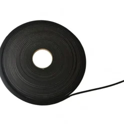 Rubber Roll: Closed Cell, Neoprene Spring Blend, 1/4" Thick, 1/2" Wide, 50.000' Long, Black
