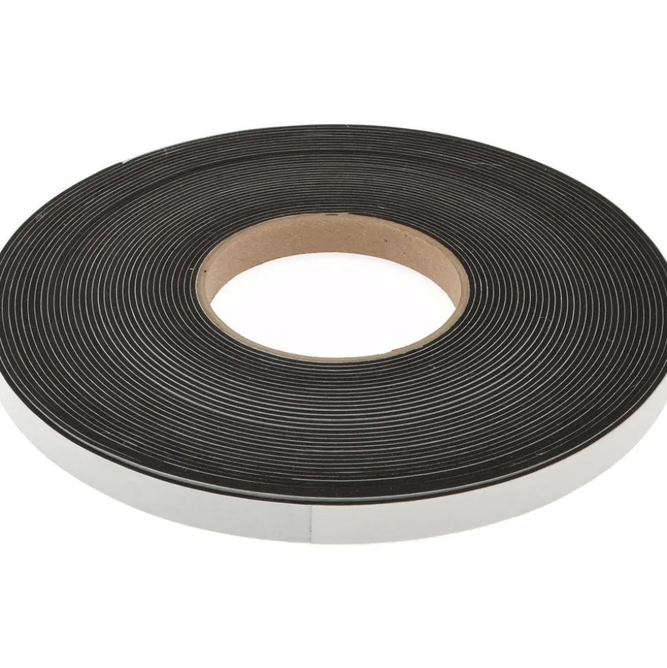 Rubber Roll: Closed Cell, Neoprene Spring Blend, 1/16" Thick, 1/2" Wide, 50.000' Long, Black
