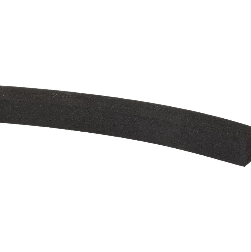 Rubber Roll: Closed Cell, Neoprene Spring Blend, 1/2" Thick, 1/2" Wide, 25.000' Long, Black