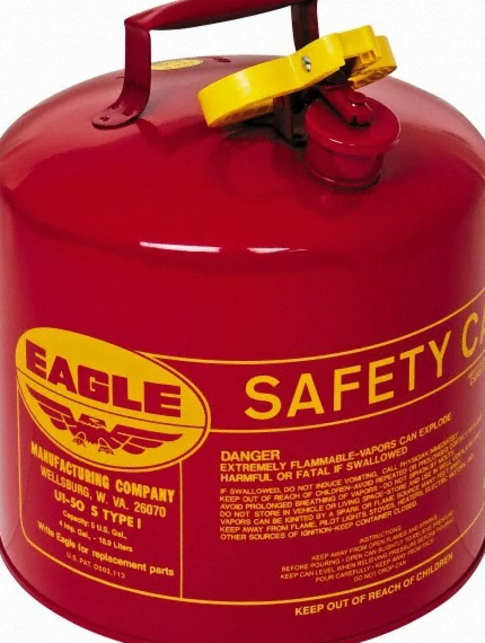Safety Can: 5 gal, Steel
