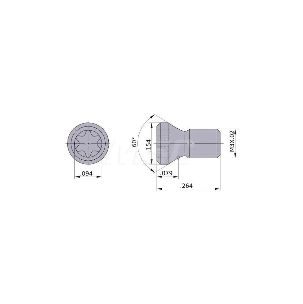 Screw for Indexables: M2 Thread