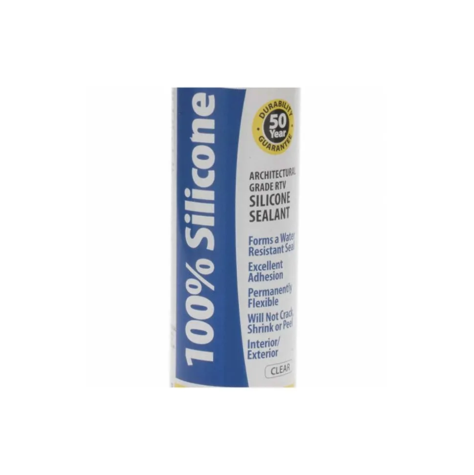 Sealant: 10.1 oz Cartridge, Clear, Silicone