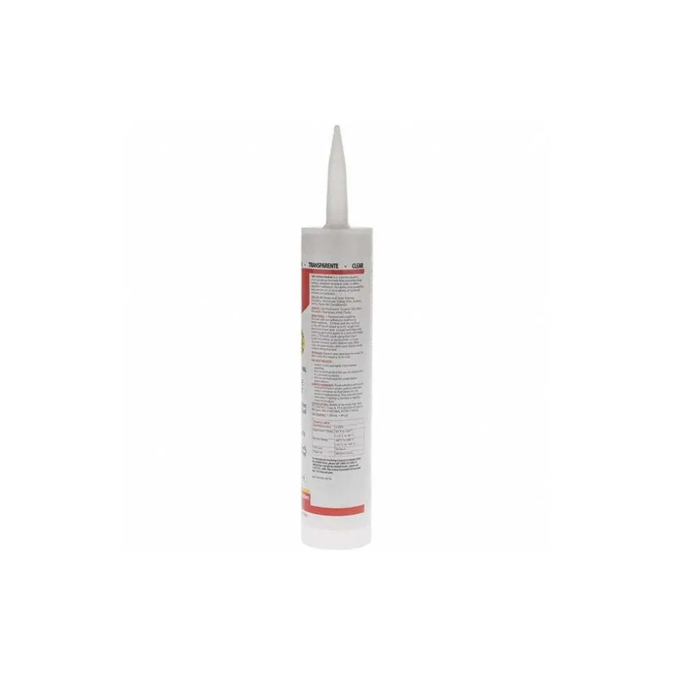 Sealant: 10.1 oz Cartridge, Clear, Silicone