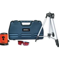 Self Leveling Cross Line Laser Level: 1 Beam, Class III, Red Beam