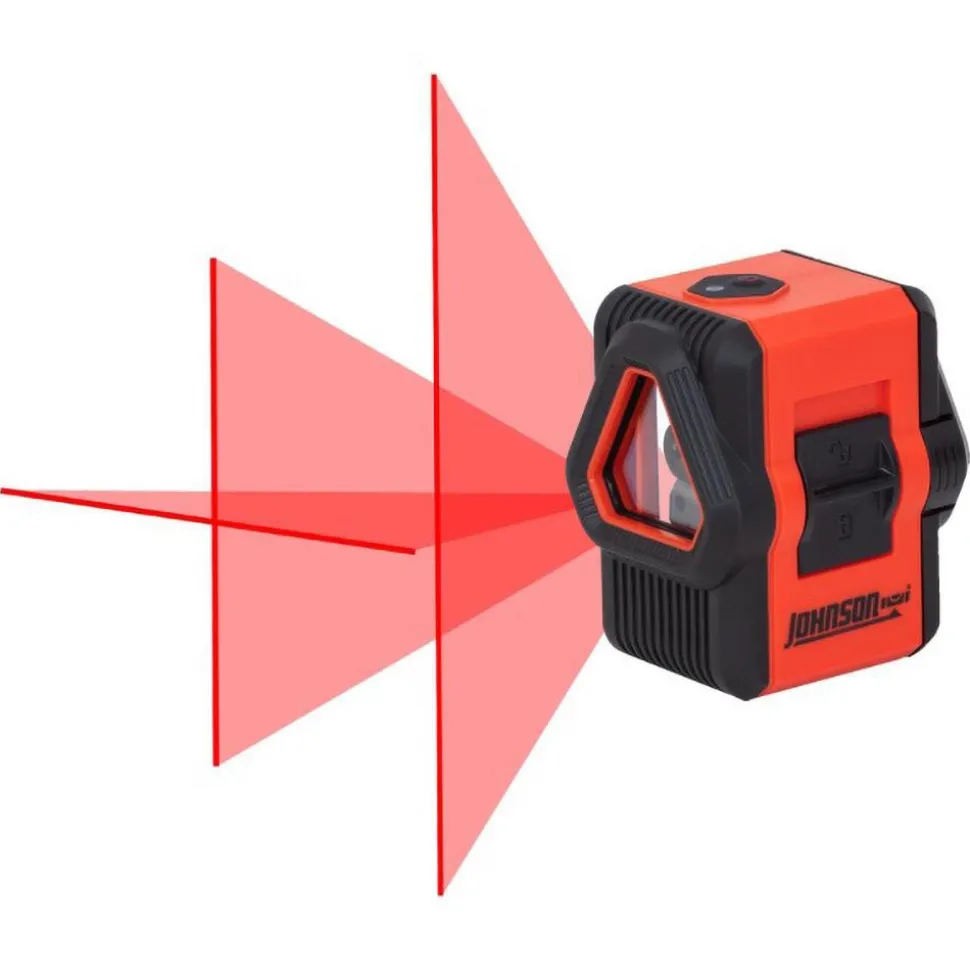 Self Leveling Cross Line Laser Level: 3 Beams, Class II, Red Beam