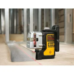 Self Leveling Line Laser Level: 3 Beams, Red Beam