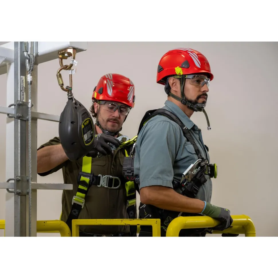 Self-Retracting Lifeline: 420 lb Capacity, 20' Lifeline, Steel Self-Locking Carabiner